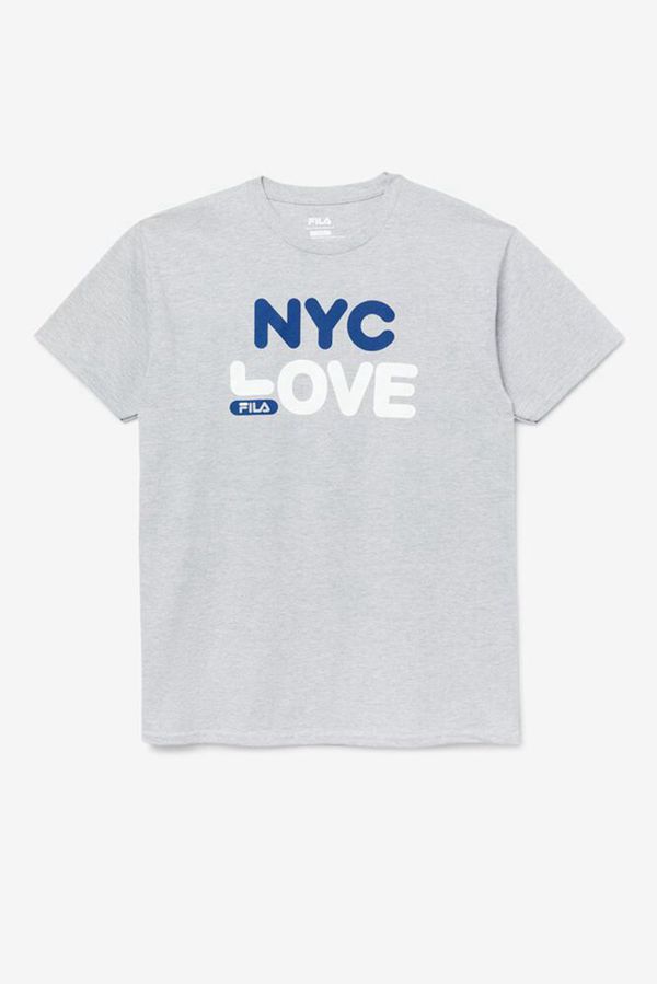 Camisetas Fila Hombre Gris - Nyc Love - España 150682WJE